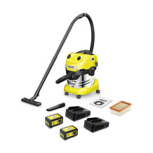 AKUMULATORA PUTEKĻSŪCĒJS SLAPJAI UN SAUSAI UZKOPŠANAI WD 4-18 S DUAL BATTERY SET V-20/22 1.628-626.0 KARCHER