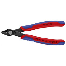 ELECTRONIC SUPER KNIPS® BURNISHED, HANDLES WITH MULTI-COMPONENT GRIPS, FOR CUTTING FIBRE OPTICS, SPECIAL TOOL STEEL, 7861125SB KNIPEX