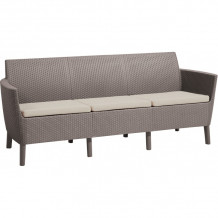 Sodo sofa triguba Salemo 3-vietė sofa smėlio spalvos 29209039587 KETER