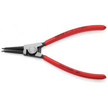 CIRCLIP PLIERS FOR EXTERNAL CIRCLIPS ON SHAFTS BLACK ATRAMENTIZED, HEAD POLISHED, HANDLES PLASTIC COATED STRAIGHT TIPS, 4611A3SB KNIPEX