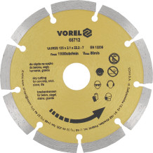 DIAMOND BLADE, SEGMENTED 125MM 08712 VOREL