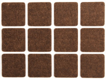 SELF-ADHESIVE FELT PADS 28x28MM 12PCS 74863 VOREL