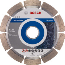 Akmens griešanas dimanta disks, 125 mm, 22.23 mm urbums, 2608602598, BOSCH