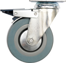 BRAKE SWIVEL CASTER WITH GREY RUBBER 125 87384 VOREL