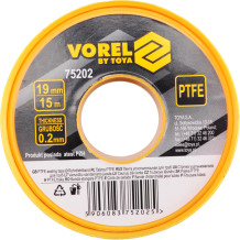 PTFE TAPE 15Mx19MMx0.2MM 75202 VOREL