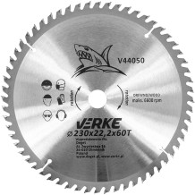 Pjūklo diskas medienai 230x22,2x60z; V44050 VERKE