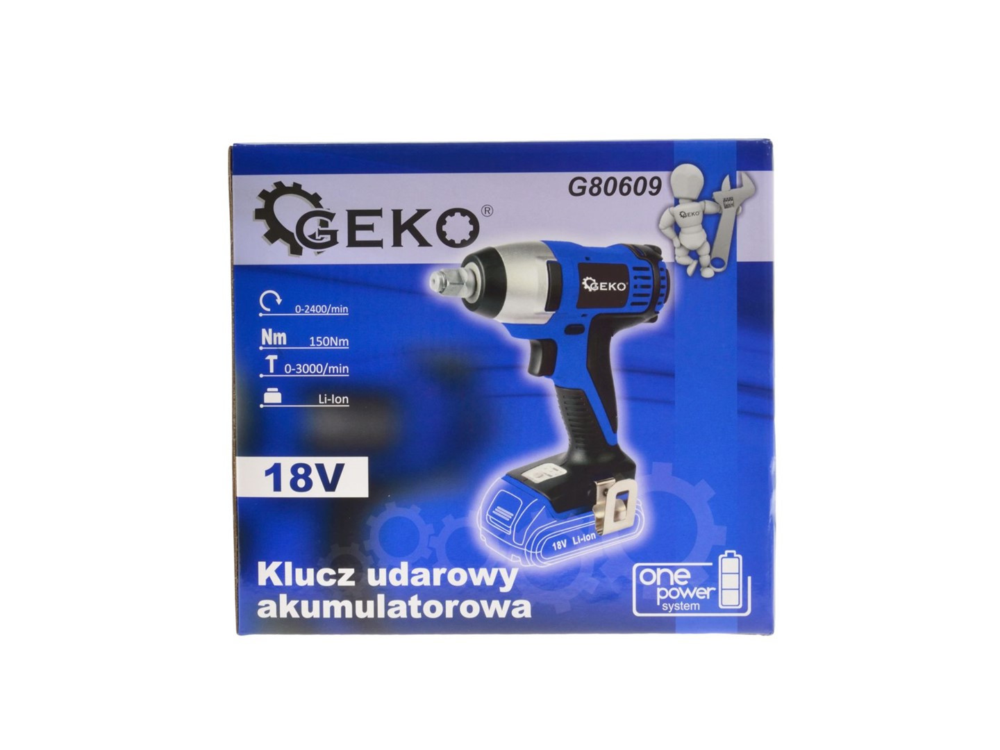 Akumuliatorinis veržliaraktis 18V Li-ion G80609 GEKO