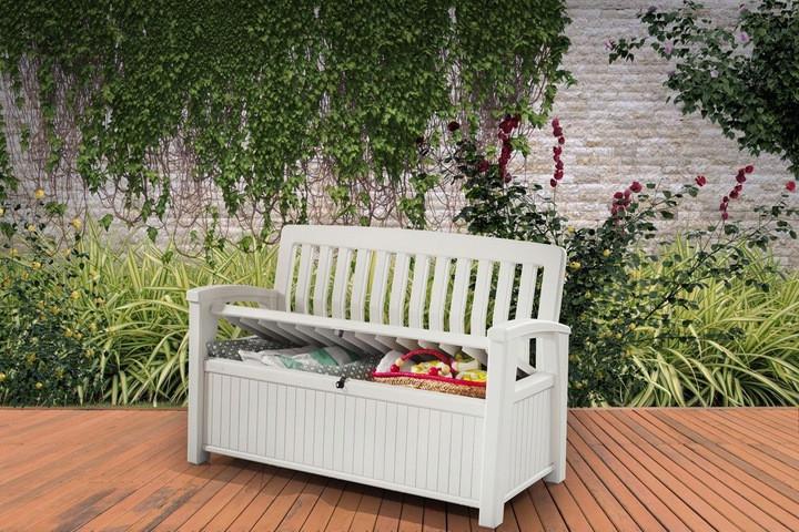 Uzglabāšanas sols Patio Storage Bench 227L balts, 29202690508, KETER