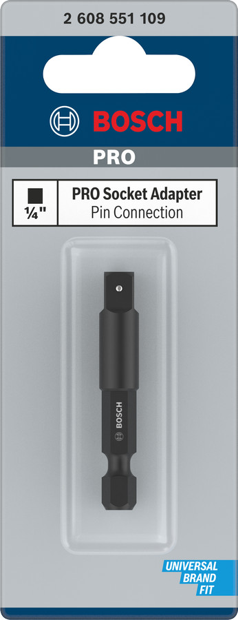 Pāreja muciņām 1/4'' --1/4/50mm, Tiecienskrūvgriežiem, akumulatoru skrūvgriežiem PRO SOCKET ADAPTER AR TAPAS SAVIENOJUMU, 2608551109, BOSCH