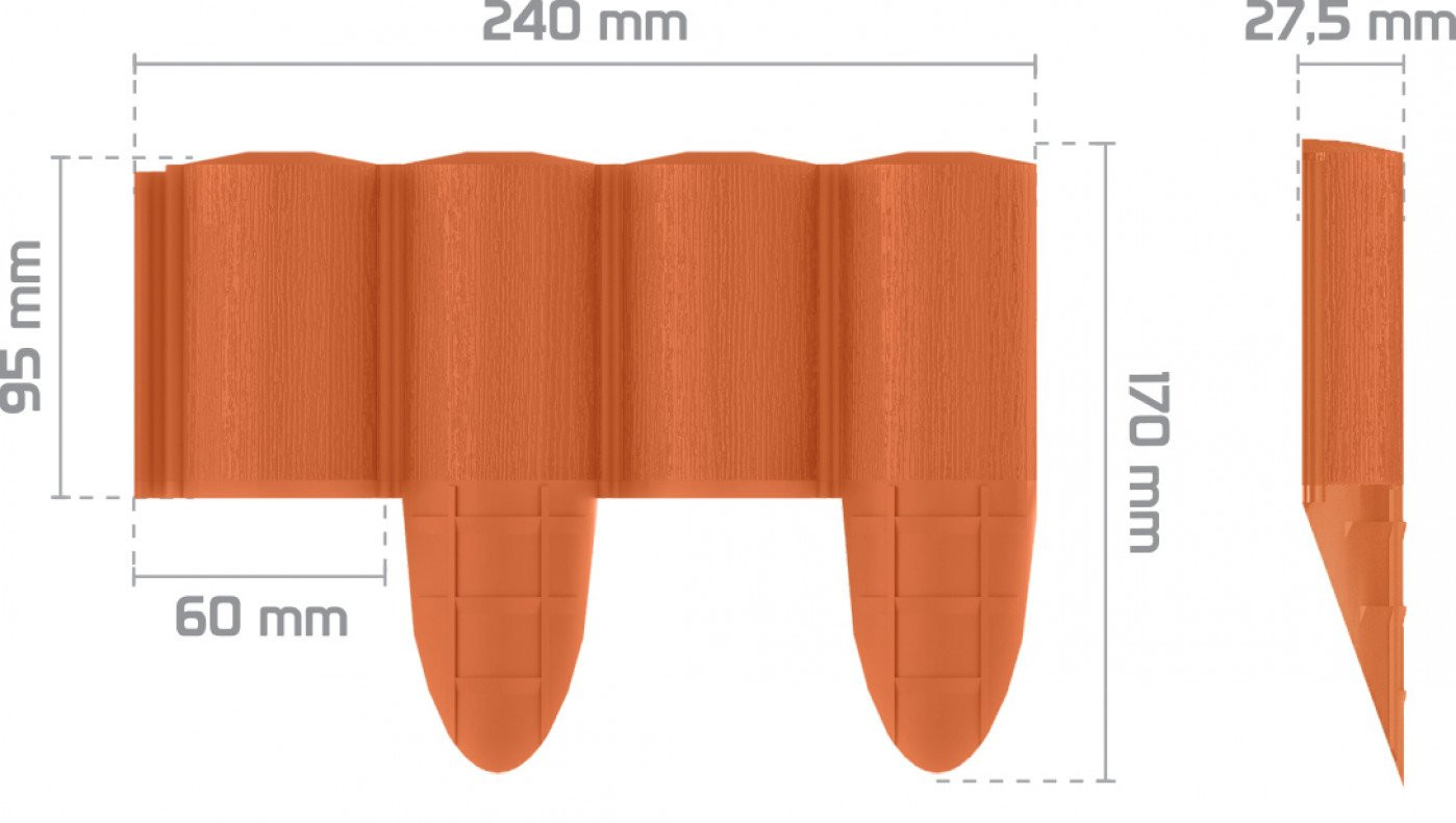 Бордюр 4 ECO 2,4м x 9,5см 34-033 CELLFAST