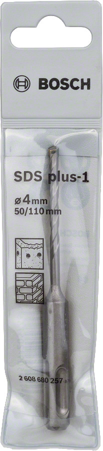 Triecienurbis SDS-plus-1 4 x 50 x 110 mm, Perforatora urbjiem SDS PLUS-1 URBIS, 2608680257, BOSCH