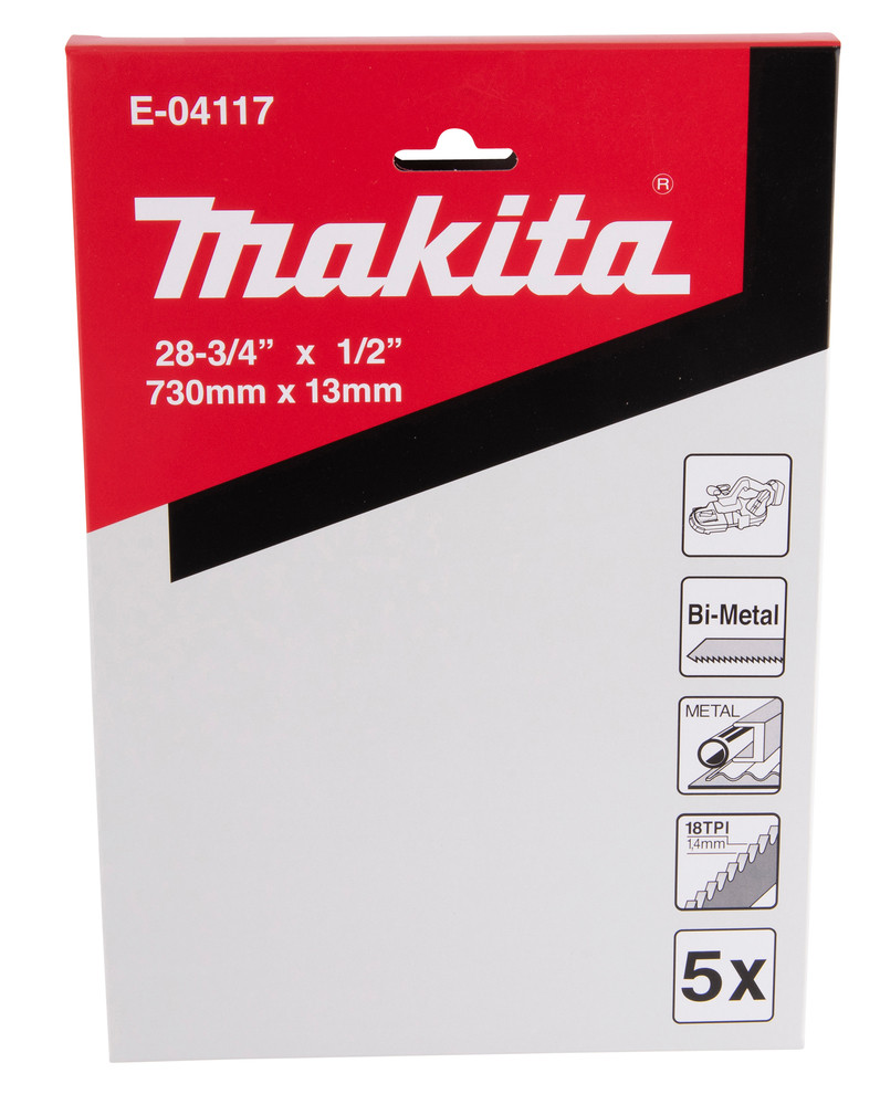 Zāģlenta13x0.5x730mm, 18TPI, E-04117 MAKITA