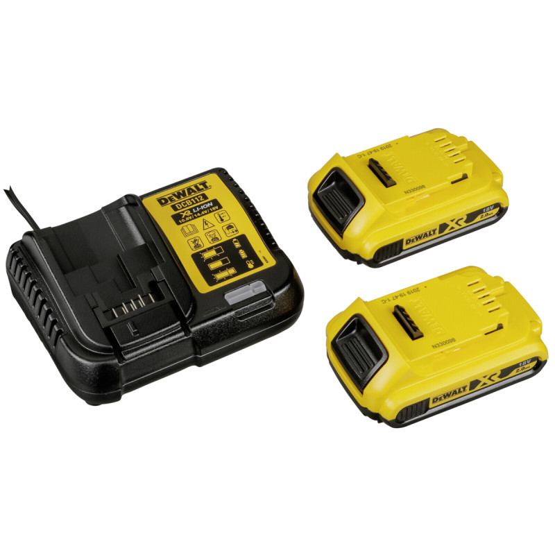 Аккумуляторная ударная дрель - шуруповерт 18V, 2 x 2Ah DCD709D2T-QW DEWALT