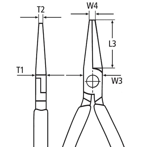 Snipe Nose Side Cutting Pliers 2502140 KNIPEX