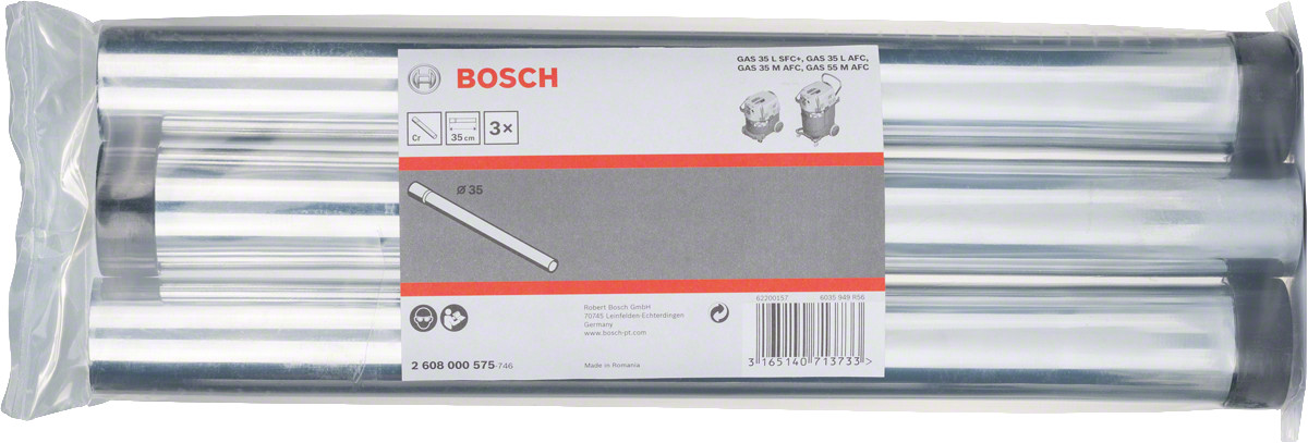 Putekļu nosūcēja caurule, Ø35 mm, 0.35 m, 3 gab., 2608000575, BOSCH