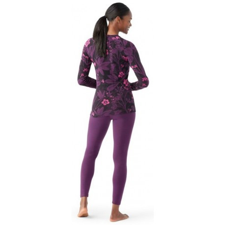 Termo krekls SW WS CLASSIC Thermal Merino Base Layer Crew, izmērs: XS, Purple Iris Floral, 0196572865052 SMARTWOOL