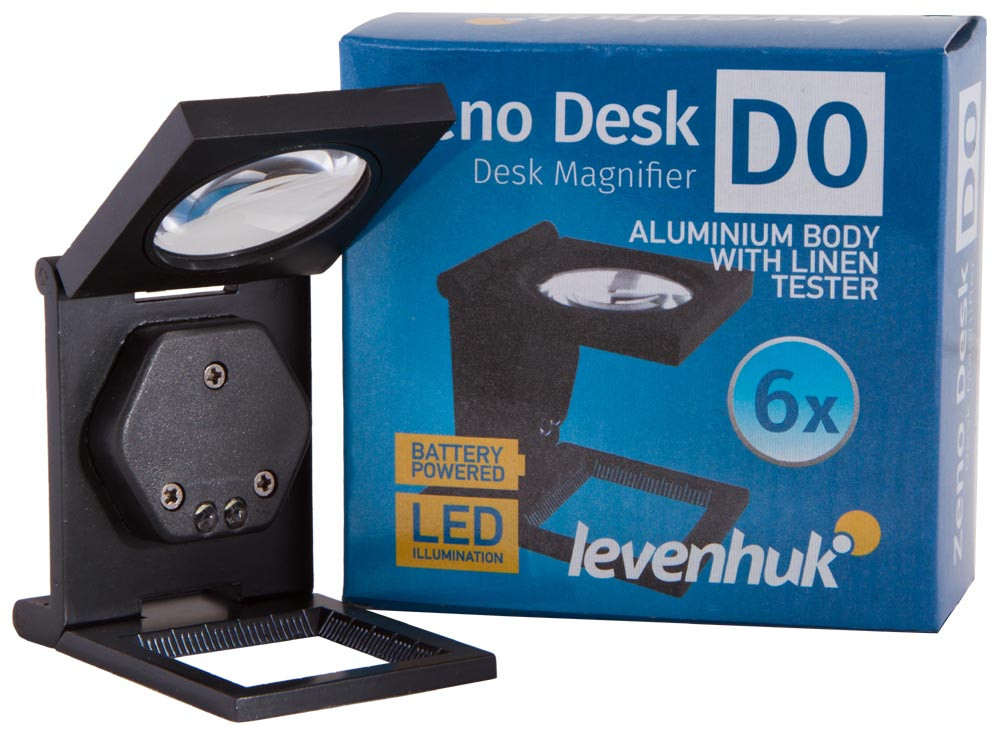 Didinamasis stiklas su sulankstomu stovu Zeno Desk D0 6x L71205 LEVENHUK