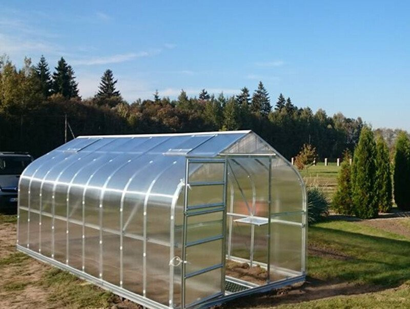 Siltumnīca KLASIKA 10 - 2.5m x 4m - 6mm polikarbonāta 4779037490264 KLASIKA GREENHOUSE