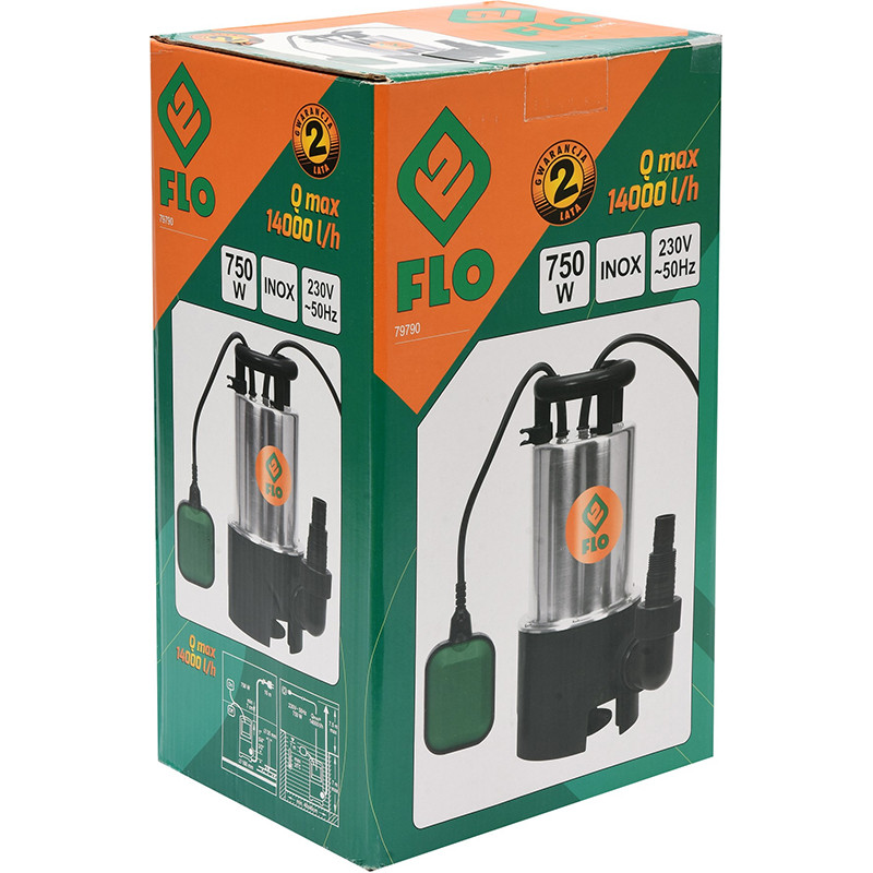 INOX DIRTY WATER SUBMERSIBLE PUMP 750W 79790 FLO