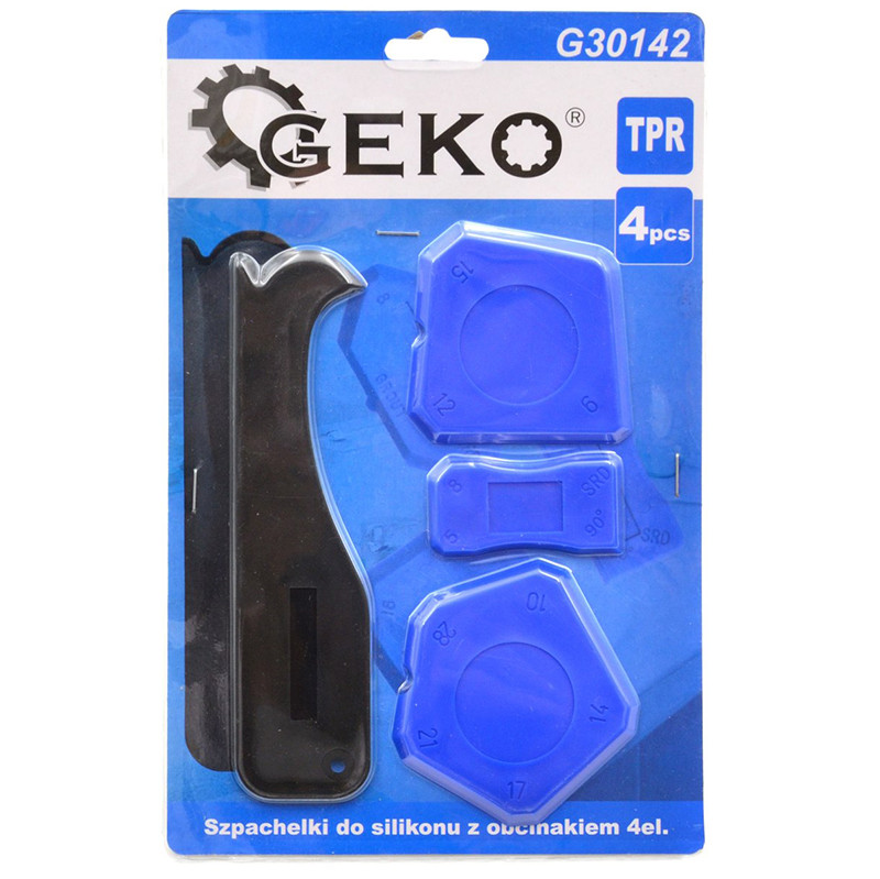 Silicone trowels with cutter 4pcs Geko