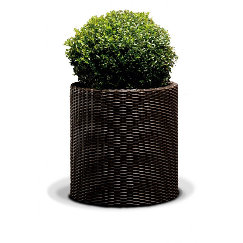 Горшок для цветов Large Cylinder Planter коричневый 29197837590 KETER