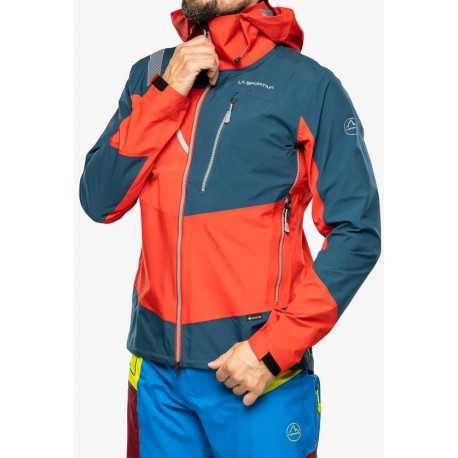 Jaka ALPINE GUIDE GTX JKT M, izmērs: XL, Poppy/Storm Blue, 8020647130535 LA SPORTIVA ALPINE TECH