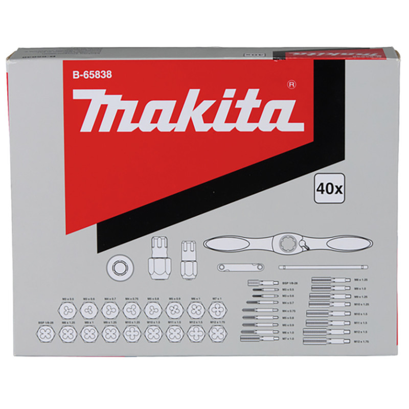 Vītņgriežu komplekts 40gab B-65838 MAKITA