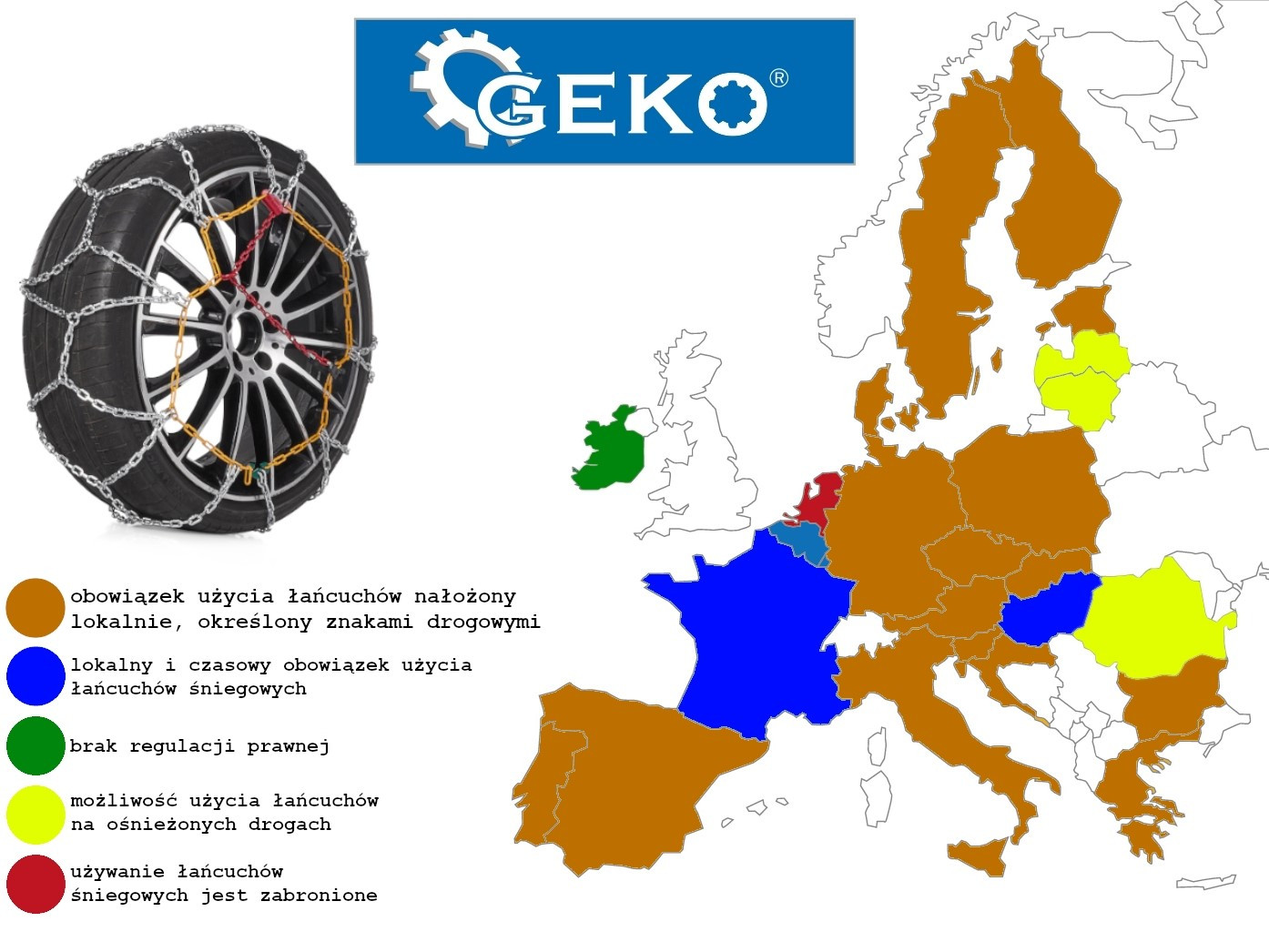 KN95 sniega ķēdes, G73874, GEKO