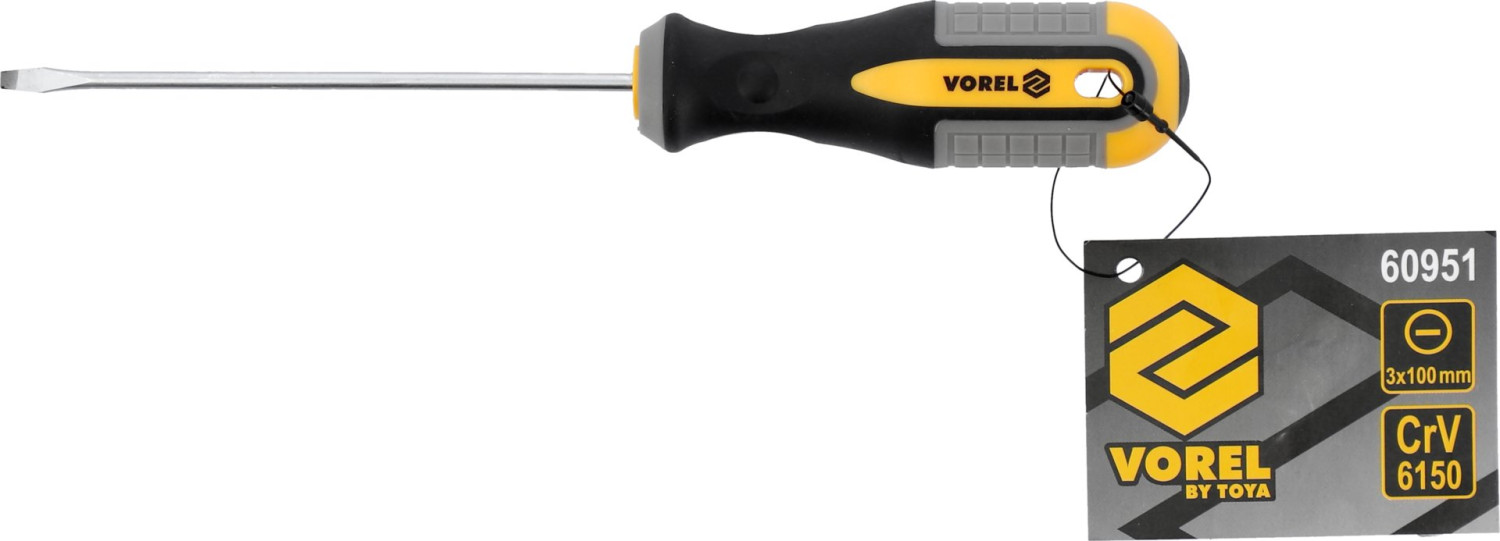 SLOTTED SCREWDRIVER 3x100MM 60951 VOREL