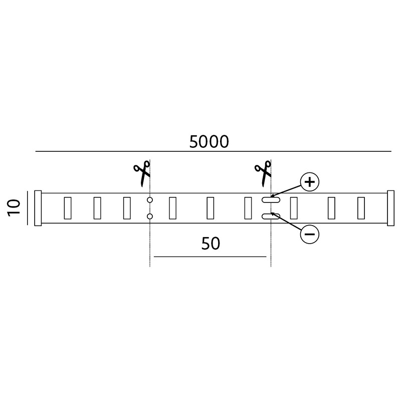 LED lenta PREM 7.2W/m/3000K 5m 630lm/m IP65 KB2835HCBPRE KOBI