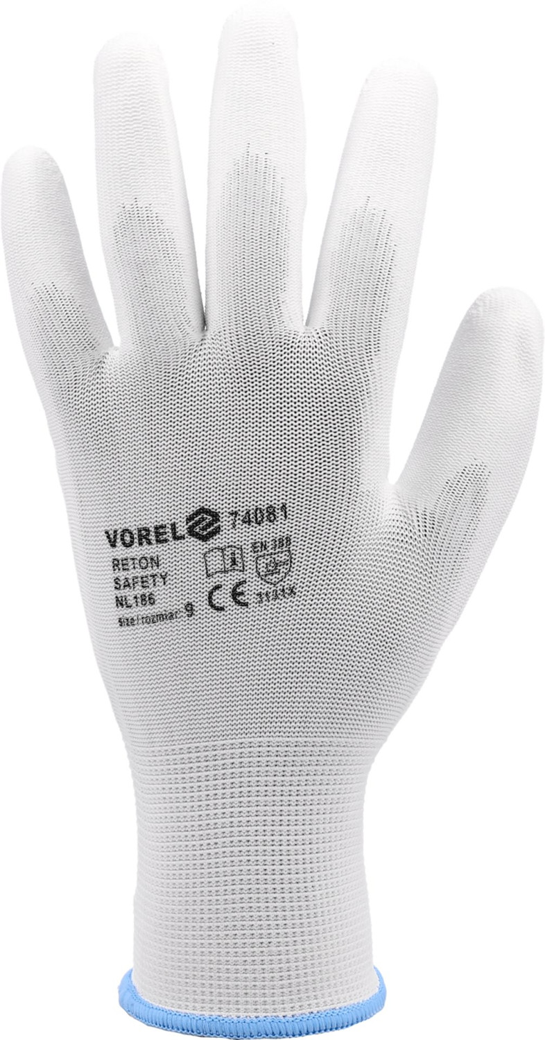 WORKING GLOVES, WHITE 9" 74081 VOREL