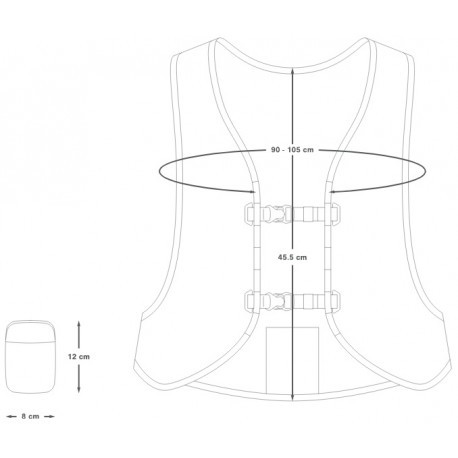 Atstarojoša Velo veste PACKABLE VISIBILITY Vest, izmērs: S/M, 5060422140970 APIDURA