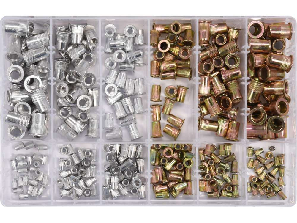 300 Pcs M3-M10 Mix Thre Alu&Ste Riv Nut YT-36480 YATO