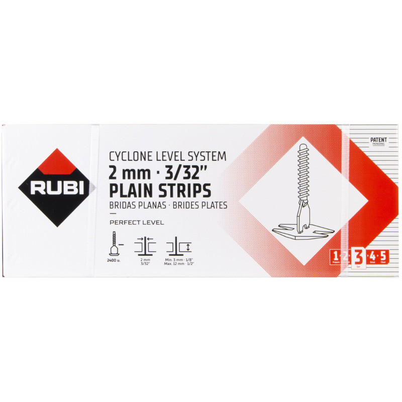 Flīžu starplikas CYCLONE L.S. 2 MM FLAT BASE, 2400gab.; 35945 RUBI