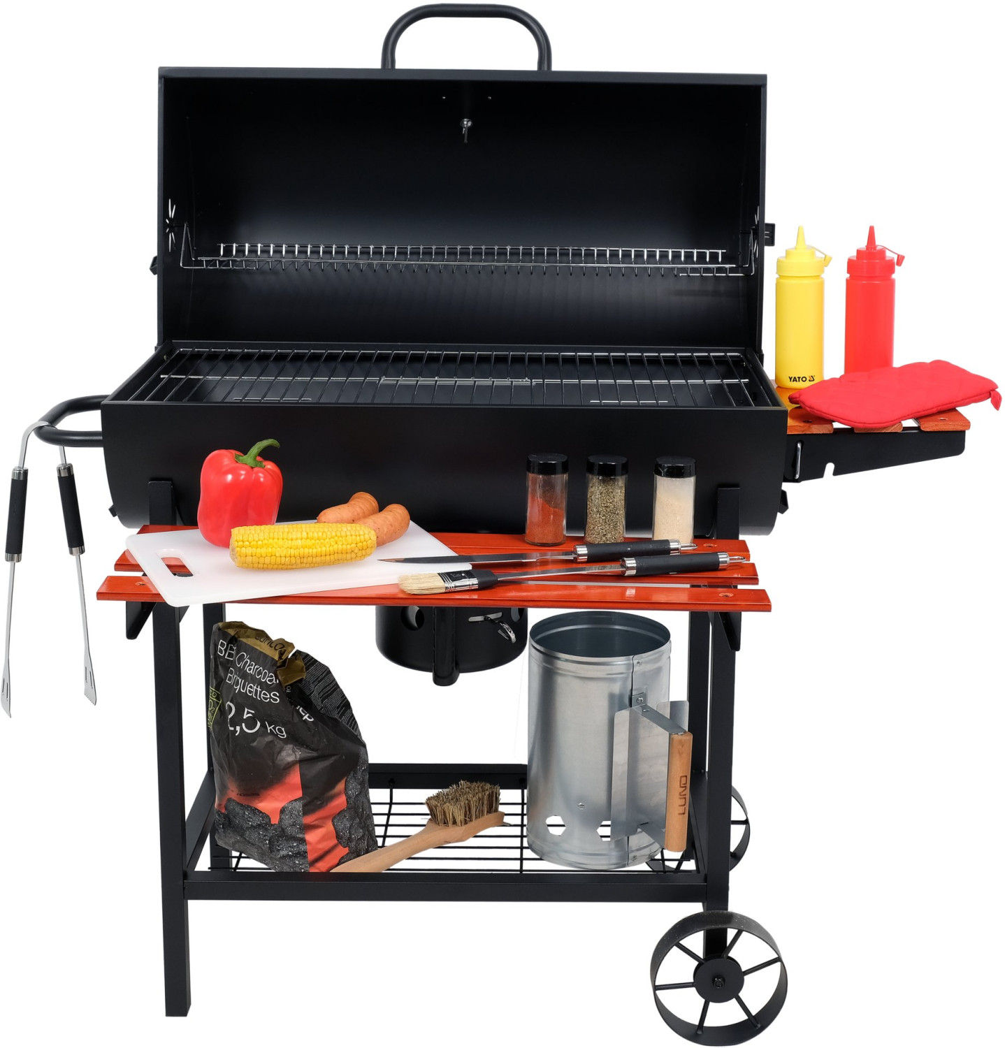 CHARCOAL GRILL WITH LID GRATE 71X34,5CM 99908 LUND