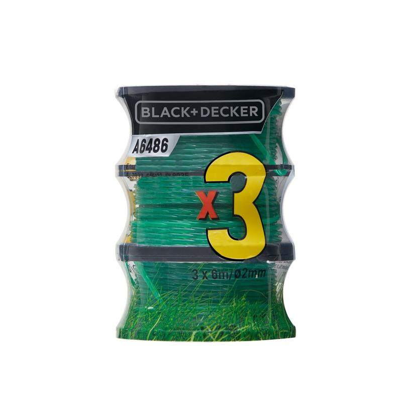 3x Spole 10m x 2mm A6486-XJ BLACK DECKER