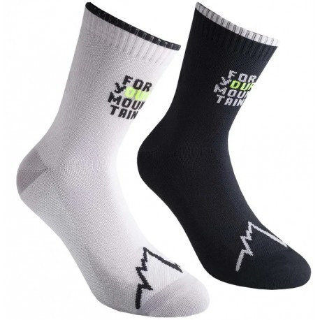 Zeķes FOR YOUR MOUNTAIN Socks, izmērs: L, Black/Neon, 8020647053940 LA SPORTIVA