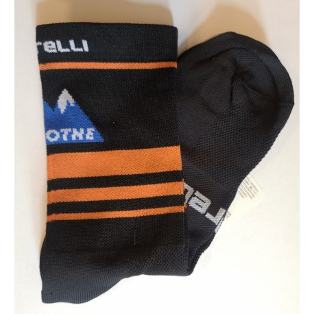 Zeķes VIRSOTNE 13cm, izmērs: S/M, Dark Orange/Black, 5002221463300 CASTELLI