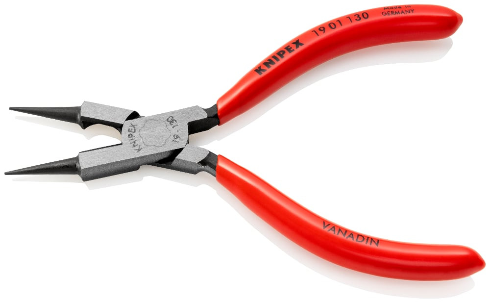 Round Nose Pliers with cutting edge 1901130 KNIPEX