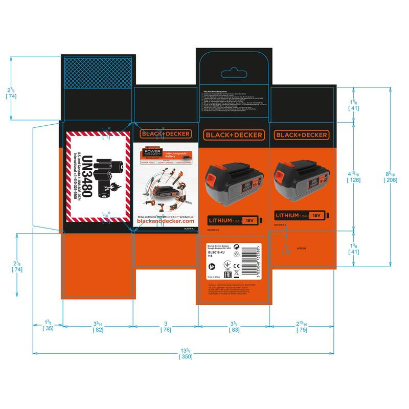 18V 5Ah Battery  BL5018-XJ BLACK DECKER