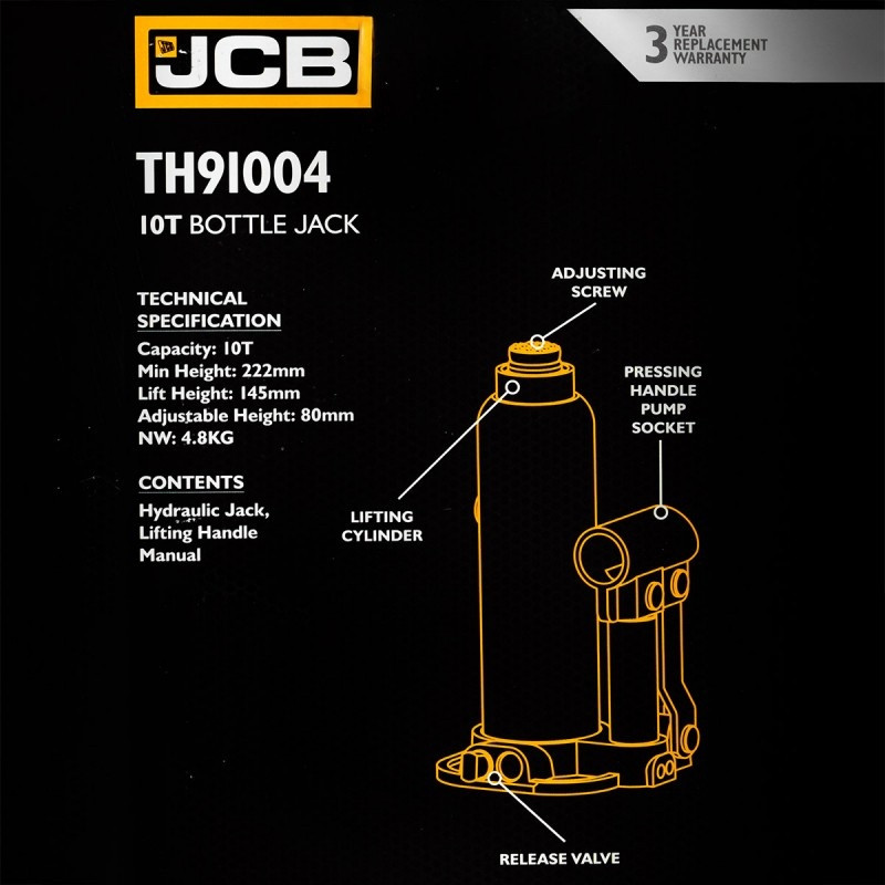 Hüdrauliline tungraud 10T, 222-450mm, JCB-TH91004 JCB