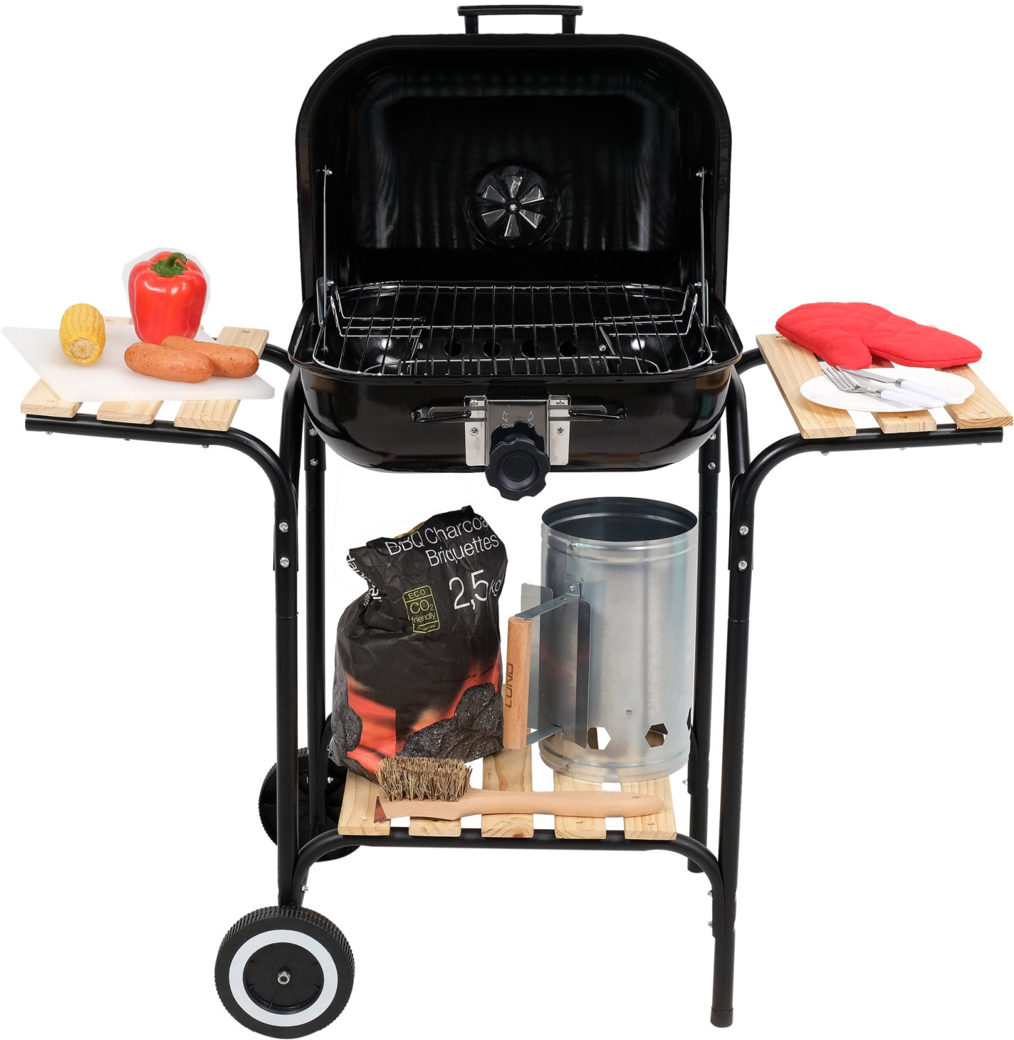 CHARCOAL GRILL WITH GRATE ADJUST 45X40CM 99905 LUND