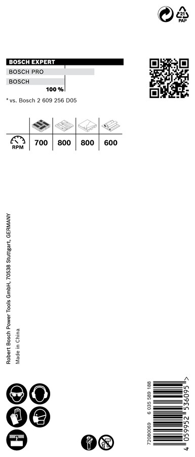 Caurumzāģis  105mm Construction Material, Urbjmašīnām/skrūvgriežiem, triecienurbjmašīnām/triecienskrūvgriežiem EXPERT CONSTRUCTION MATERIAL PC PLUS CAURUMZĀĢIS, 2608900481, BOSCH