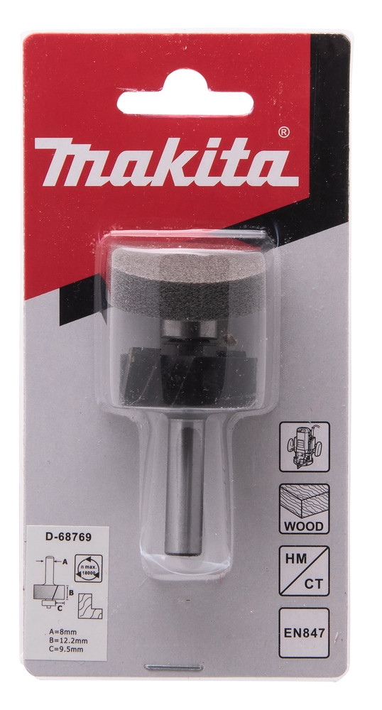 Gropju profila frēze 31,8x12,2 mm/ 54,8mm, 8mm Kāts, D-68769 MAKITA