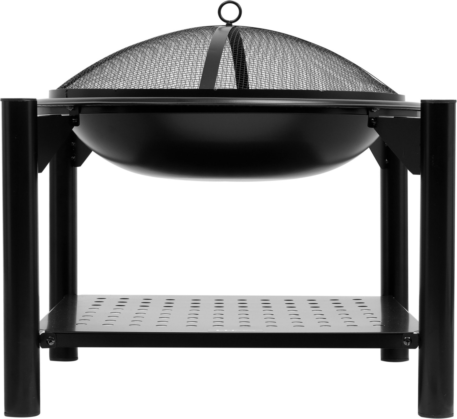 STEEL FIRE PIT W/ LOG STORE 58X58CMX55CM 99914 LUND