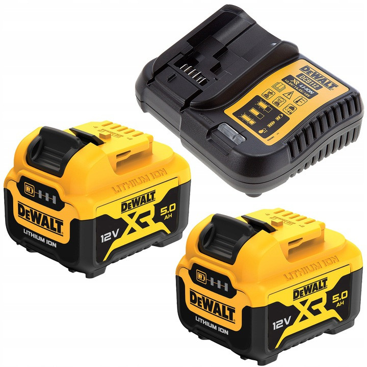 Аккумуляторная циркулярная пила 12В (2х5.0Ач) 140мм DCS512P2-QW DEWALT