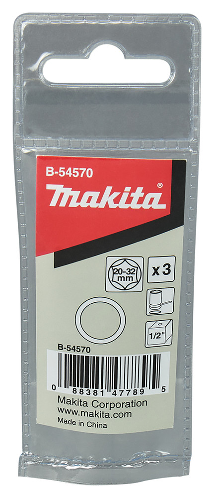 Gumijas gredzens 20-32mm spēka patronām/muciņām 3gab/iep, B-54570 MAKITA