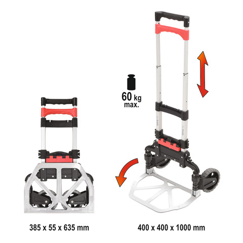 Salokāmi kravas transportēšanas rati 60KG YT-37410 YATO