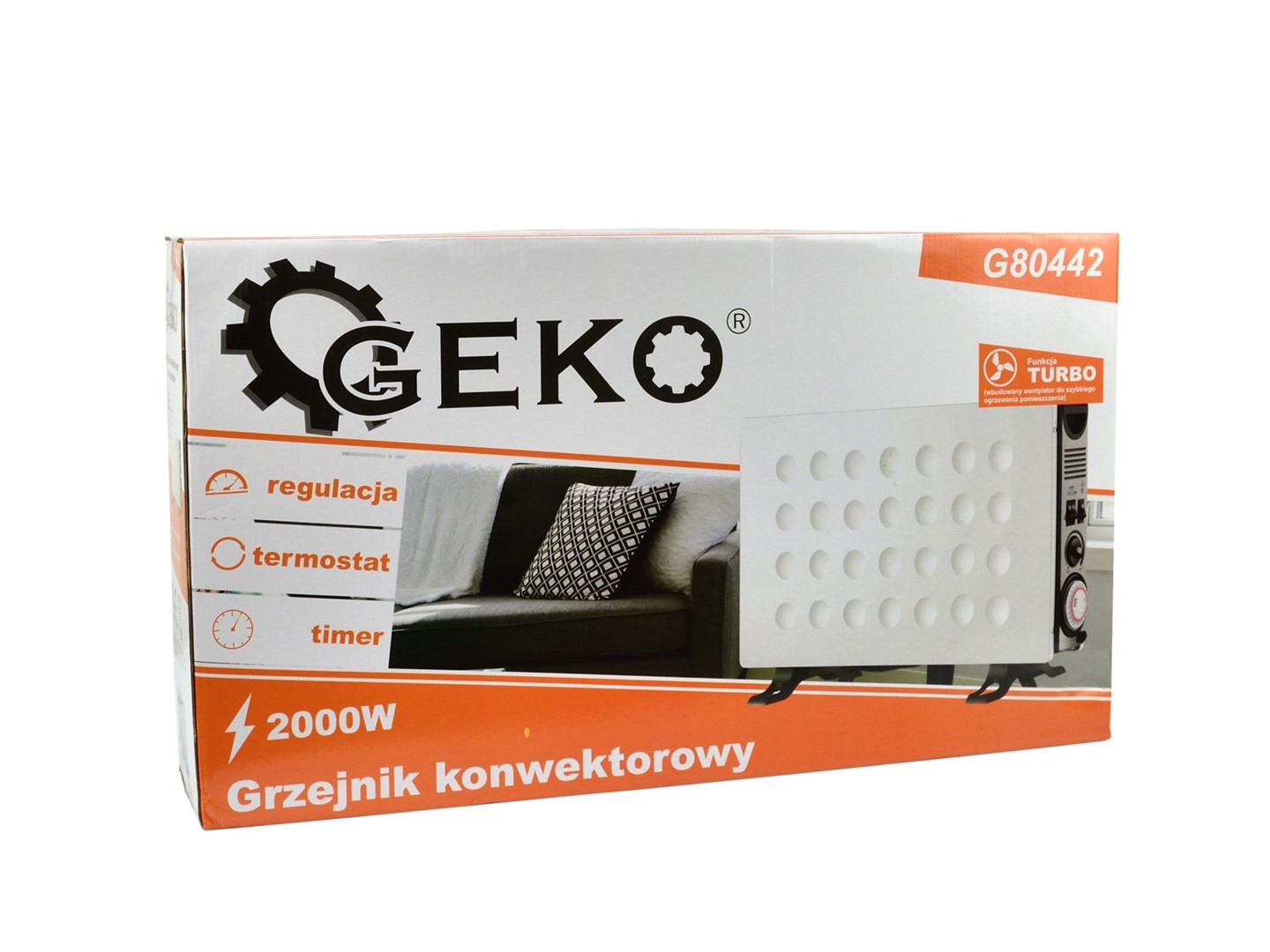 Konvektorküttekeha Turbo&Timer funktsioonidega, 2000W G80442, GEKO