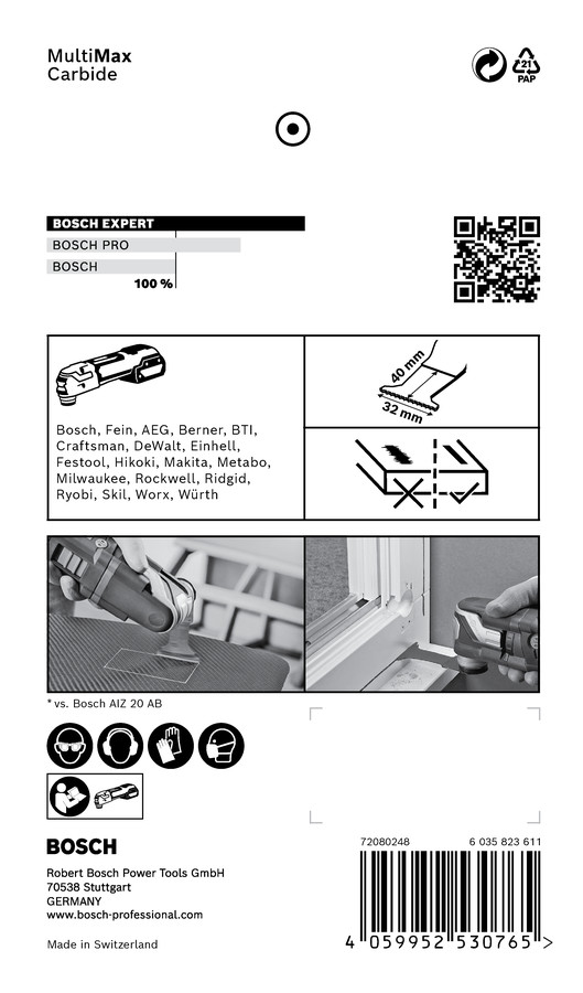 Starlock AIZ32APIT 1 gab., Svārstību daudzfunkcionālajiem darbarīkiem EXPERT AIZ 32 APIT MULTIMAX GREMDZĀĢĒŠANAS ASMENS, 2608900024, BOSCH